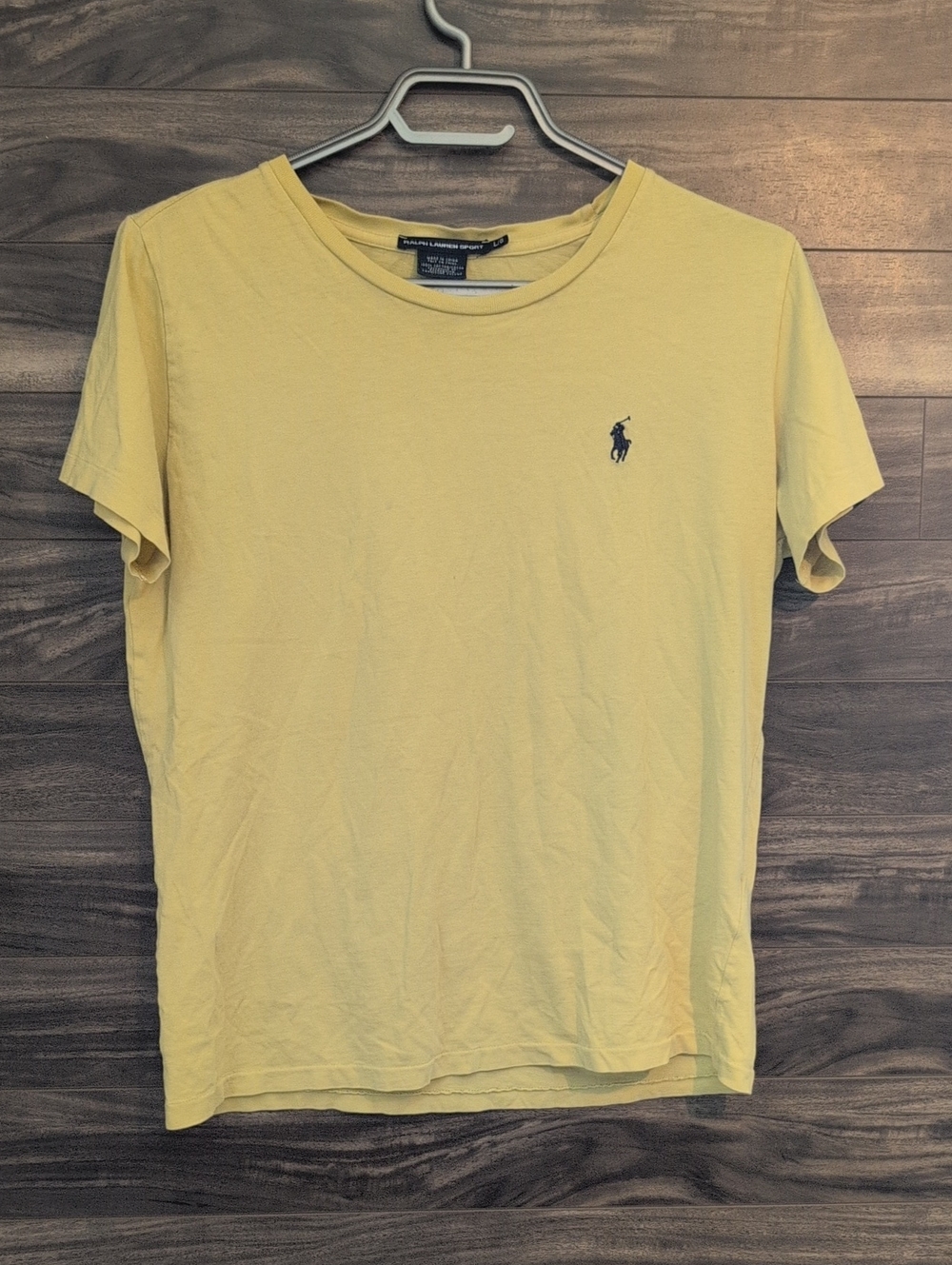 Ralph Lauren Yellow Short Sleeve Polo Tee with Navy Pony